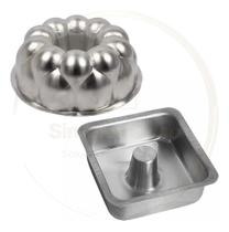 Kit Conj. 2x Formas Bolo Torta Pudim Gomada 4 + Quadrada G