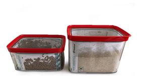 Kit Conjunto 02 Potes Herméticos Mantimentos Arroz Feijão