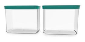 Kit Conjunto 02 Potes Herméticos Para Mantimentos Acrílico