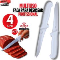 Kit Conjunto 04 Facas Faca Desossa Profissional Açougue Cores 6 Polegadas - 15cm Corneta Variáveis