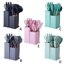 Kit Conjunto 19 Pçs De Utensílios Facas Silicone Cozinha Jogo Completo Batedeira Colher Pegador Talba Kit Conjunto 19 Pçs De Utensílios Facas Silicone Cozinha Jogo Completo Batedeira Colher Pegador Talba