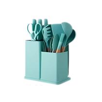 Kit Conjunto 19 Peças De Utensílios de cozinha Silicone Com Cabo de Madeira Kit Conjunto 19 Peças De Utensílios de cozinha Silicone Com Cabo de Madeira