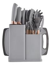 Kit Conjunto 19 Peças Utensílios De Cozinha Silicone Tábua