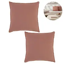 Kit Conjunto 2 Almofadas Decorativas 43x43 Linho Sala Sofá Quarto