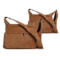 Kit Conjunto 2 Bolsa Média Transversal / Ombro Regulável Feminina Casual Antifurto Fecho Magnético Zíper Kit Conjunto 2 Bolsa Média Transversal / Ombro Regulável Feminina Casual Antifurto Fecho Magnético Zíper