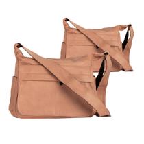 Kit Conjunto 2 Bolsa Média Transversal / Ombro Regulável Feminina Casual Antifurto Fecho Magnético Zíper - Moda Bolsas VP