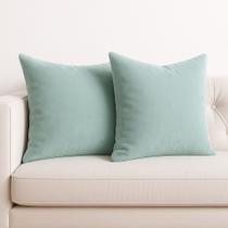 Kit Conjunto 2 Capas Almofadas Veludo Decorativa 45x45 Azul Royal