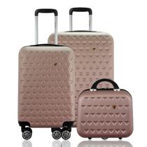 Kit Conjunto 2 Malas Rígidas Bordo 10kg Média 23kg Expansiva TSA 360 com Frasqueira Gladiador C1PM Kit Conjunto 2 Malas Rígidas Bordo 10kg Média 23kg Expansiva TSA 360 com Frasqueira Gladiador C1PM