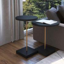 Kit Conjunto 2 Mesas laterais Geométrica Complementos Artesano