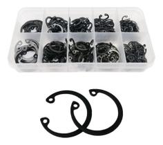 Kit Conjunto 250 Aneis Anel Arruela Contençao Aço Carbono