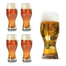 Kit conjunto 4 copo de cerveja chopp bebida suco agua refrigerante de vidro copo pilsner 437ml - Gip