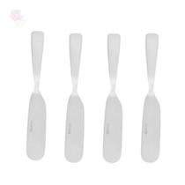 Kit Conjunto 4 Espátulas De Aço Inox Wolff