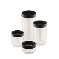 Kit Conjunto 4 Potes Organizadores Conecta Com Tampa - UZ Cozinha