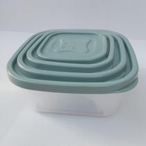 Kit Conjunto 4 Potes Viena Jaguar 230 390 690 1200ml para Alimentos Verde Kit Conjunto 4 Potes Viena Jaguar 230 390 690 1200ml para Alimentos Verde
