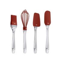 Kit Conjunto 4 Utensilios Em Silicone Espatula, Colher, Batedor e Pincel Brinox Kit Conjunto 4 Utensilios Em Silicone Espatula, Colher, Batedor e Pincel Brinox