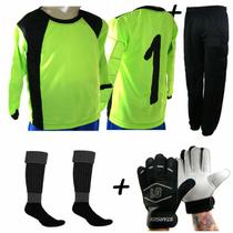 Kit Conjunto 4x1 Goleiro Calca vrd infantil - Lince Kit Conjunto 4x1 Goleiro Calca vrd infantil - Lince