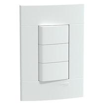 Kit Conjunto 4x2 Interruptor Triplo Lunare Up