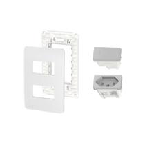 Kit Conjunto 4x2 Tomada 10A Interruptor Bipo Orion Schneider