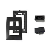 Kit Conjunto 4x2 Tomada 10A Interruptor Intermed Pial Plus+