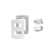 Kit Conjunto 4x2 Tomada 10A Interruptor Par Miluz Schneider