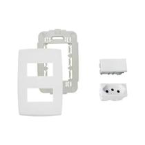 Kit Conjunto 4x2 Tomada 10A Interruptor Paralelo Pial Plus