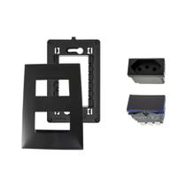 Kit Conjunto 4x2 Tomada 10A Interruptor Paralelo Pial Plus+