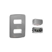 Kit Conjunto 4x2 Tomada 20A Interruptor Bipo Miluz Schneider