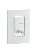 Kit Conjunto 4x2 Tomada 20A Interruptor Duplo Lunare Up