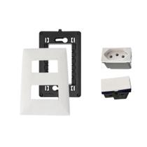 Kit Conjunto 4x2 Tomada 20A Interruptor Intermed Pial Plus+