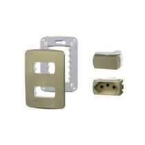 Kit Conjunto 4x2 Tomada 20A Interruptor Par. Miluz Schneider