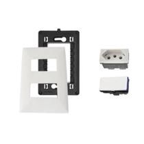 Kit Conjunto 4x2 Tomada 20A Interruptor Simples Pial Plus+