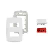 Kit Conjunto 4x2 Tomada 20A VM Interruptor Simples Pial Plus