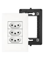 Kit Conjunto 4x2 Tomada Tripla 10A Pial Plus+(mais) Legrand