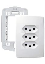 Kit Conjunto 4x2 Tomada Tripla 20A Pial Plus Normal Legrand Kit Conjunto 4x2 Tomada Tripla 20A Pial Plus Normal Legrand