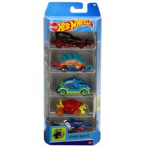 Kit Conjunto 5 Carrinhos Pack Hot Wheels Street Beasts 2023 1806 Mattel