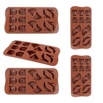 Kit Conjunto 5 Forma Chocolate Bombom Leque, Bolsa, Salto