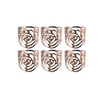 Kit Conjunto 6 Argola Anel Metal Para Guardanapo