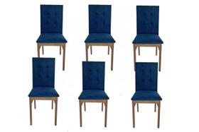 Kit conjunto 6 Cadeiras de Jantar Lisboa