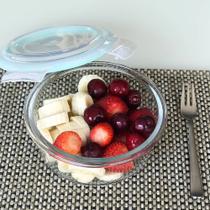 Kit Conjunto 6 Potes Vidro Hermético Tampa Plástico Marmita Mantimentos 620ml