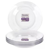 Kit Conjunto 6 Pratos Fundo Astral Redondo Duralex Vidro Transparente Kit Conjunto 6 Pratos Fundo Astral Redondo Duralex Vidro Transparente