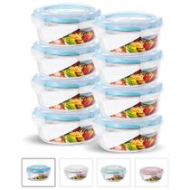 Kit Conjunto 8 Potes Vidro Hermético Redondo Marmita Mantimentos 950ml Kit Conjunto 8 Potes Vidro Hermético Redondo Marmita Mantimentos 950ml