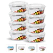 Kit Conjunto 8 Potes Vidro Hermético Redondo Marmita Mantimentos 950ml Kit Conjunto 8 Potes Vidro Hermético Redondo Marmita Mantimentos 950ml