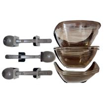 Kit Conjunto Acrílico 12 Peças Potes+Colher Sobremesa Jogo Cumbuca Kit Conjunto Acrílico 12 Peças Potes+Colher Sobremesa Jogo Cumbuca