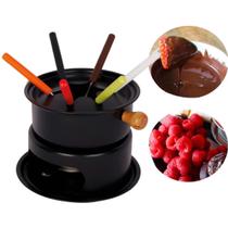 Kit Conjunto Aparelho Para Fondue Completo 11 Peças Inox