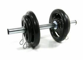 Kit Conjunto Barra 40cm Tubular OCA / Anilhas Emborrachada - VITAMEC Kit Conjunto Barra 40cm Tubular OCA / Anilhas Emborrachada - VITAMEC