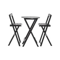 Kit - Conjunto Bistrô Madrid Dobrável 0,60 X 0,60 2 Cadeiras - Disa Móveis Kit - Conjunto Bistrô Madrid Dobrável 0,60 X 0,60 2 Cadeiras - Disa Móveis