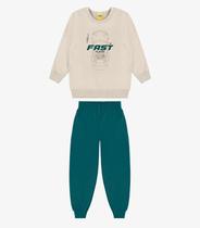 Kit Conjunto Blusão Com Calça Rovi Kids Bege Kit Conjunto Blusão Com Calça Rovi Kids Bege