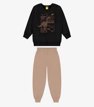 Kit Conjunto Blusão Com Calça Rovi Kids Preto