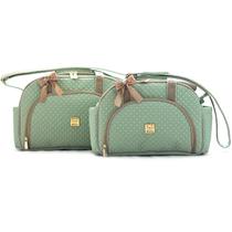 Kit Conjunto Bolsas Maternidade Bebe Menina Menino Enxoval Miellu - Linha Pópeti- Bolsa G, Bolsa M e Trocador - 3 peças