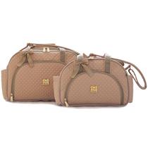 Kit Conjunto Bolsas Maternidade Bebe Menina Menino Enxoval Miellu - Linha Pópeti- Bolsa G, Bolsa P e Trocador - 3 peças - MIELLU BOLSAS